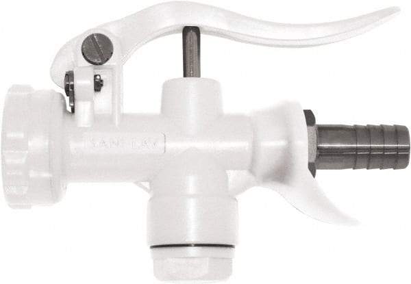 SANI-LAV - 3/4" Pipe, Insulated, Grade 5 Plastic Adjustable Spray Pattern Nozzle - White, 3/4" Hose Barb Connection, 12 Gal per min at 100 psi, 3/4 GHT, 3/4" Orifice Diam, For Use With Water - All Tool & Supply