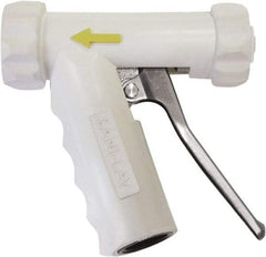 SANI-LAV - 3/4" Pipe, Insulated, Grade 6061-T6 Aluminum Adjustable Spray Pattern Nozzle - White, 3/4 GHT Connection, 7 Gal per min at 100 psi, 3/4 GHT, 3/4" Orifice Diam, For Use With Water - All Tool & Supply