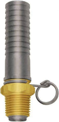 SANI-LAV - 1/2 NPT Thread Hose Barb x Male Swivel NPT Connector - 5/8" ID Hose x 0.8" OD Hose, Brass - All Tool & Supply