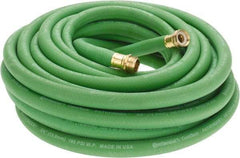 Continental ContiTech - 50' Long Garden Hose - 5/8" Diam, 3/4 GHT, Rubber, 100 psi, Green - All Tool & Supply