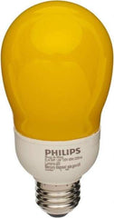 Philips - 14 Watt Fluorescent Residential/Office Medium Screw Lamp - 2,700°K Color Temp, 600 Lumens, 120 Volts, A19, 8,000 hr Avg Life - All Tool & Supply