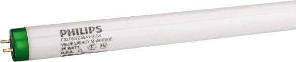 Philips - 25 Watt Fluorescent Tubular Medium Bi-Pin Lamp - 4,100°K Color Temp, 2,300 Lumens, T8, 32,000 hr Avg Life - All Tool & Supply