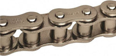 U.S. Tsubaki - 1/2" Pitch, ANSI 40, Single Strand Roller Chain - Chain No. 40NP, 4,250 Lb. Capacity, 10 Ft. Long, 5/16" Roller Diam, 5/16" Roller Width - All Tool & Supply