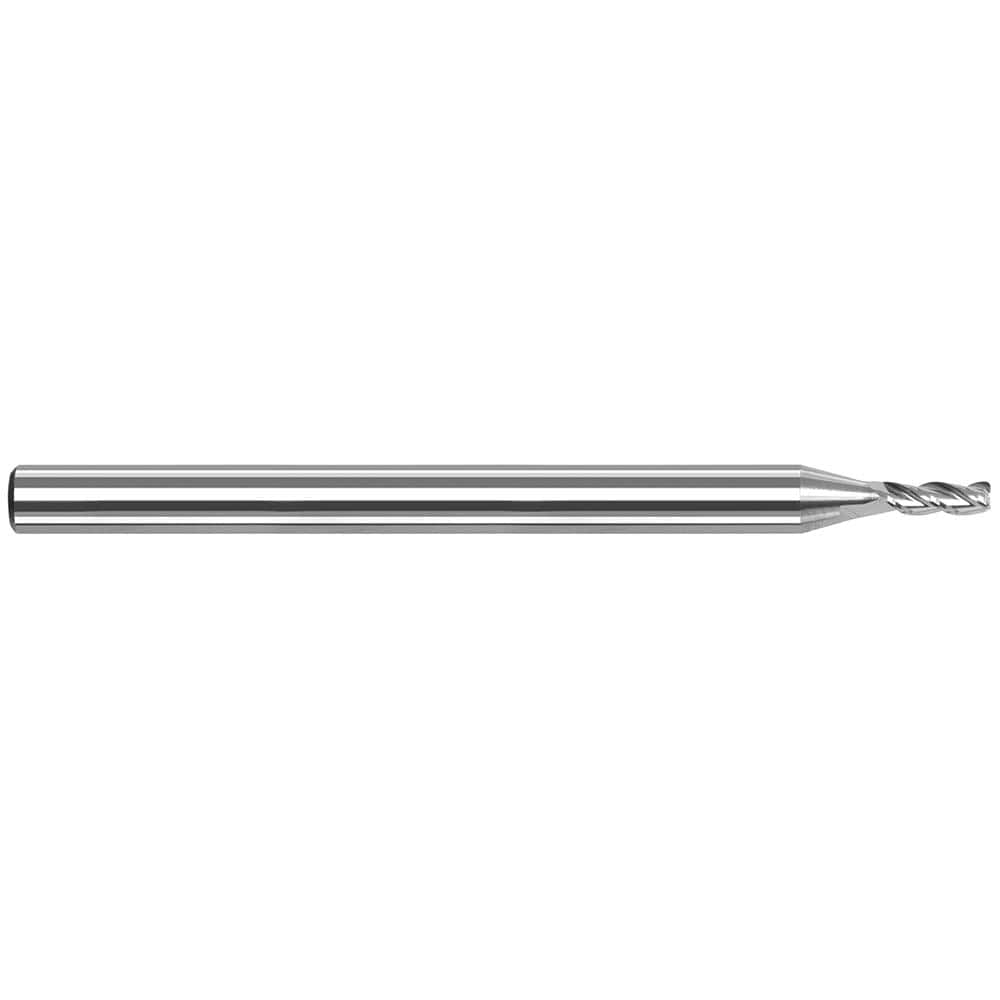 Harvey Tool - Corner Radius & Corner Chamfer End Mills; Mill Diameter (mm): 1.20 ; Mill Diameter (Inch): 3/64 ; Mill Diameter (Decimal Inch): 0.0470 ; End Type: Corner Radius ; Corner Radius (Decimal Inch): 0.0100 ; Number of Flutes: 3 - Exact Industrial Supply