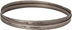 Lenox - 5 to 8 TPI, 12' 10" Long x 1" Wide x 0.035" Thick, Welded Band Saw Blade - Bi-Metal, Toothed Edge, Raker Tooth Set, Flexible Back, Contour Cutting - All Tool & Supply