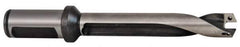 Allied Machine and Engineering - Series 14, 0.5512 to 0.5902" Diam, 3/4" Diam Straight Shank with Flange, Helical Flute Spade Drill - 1-25/32" Max Depth, 2-55/64" Body Length, 4-55/64" OAL, Standard Length - All Tool & Supply