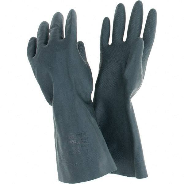 Ansell - 18 mil Thick, Chemical Resistant Gloves - - Exact Industrial Supply