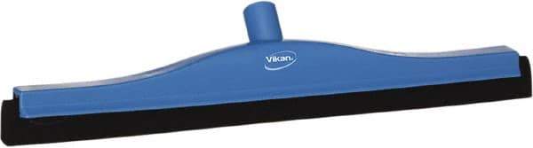 Vikan - 20" Foam Rubber Blade Bench Squeegee - Double Edge, Blue, Plastic Holder - All Tool & Supply