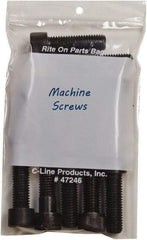 C-LINE - 4-3/4" Long x 9" Wide x 8-7/8" High, 0.002 mil Thick, Self Seal Antistatic Poly Bag - Clear & White - All Tool & Supply