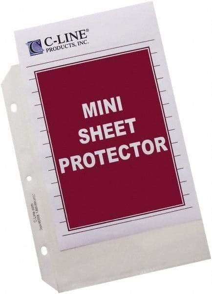 C-LINE - 50 Piece Clear Sheet Protectors-Envelopes - 8.719" High x 6-3/8" Wide - All Tool & Supply