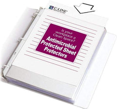 C-LINE - 100 Piece Clear Sheet Protectors-Ring Binder - 11.188" High x 9.172" Wide - All Tool & Supply