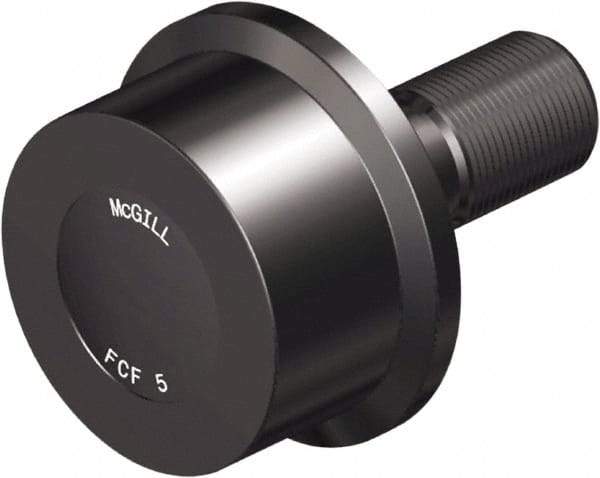 McGill - 2-3/4" Roller Diam x 1-11/16" Width, 1" Stud Diam x 2-1/4" Length, Flanged Load Roller - Steel, 1-1/2" Thread Length, 1-14 Thread, 3.94" OAL, 5,120 Lb Dynamic Cap, 3,120 Lb Static Cap - All Tool & Supply