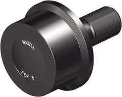 McGill - 5" Roller Diam x 3" Width, 2" Stud Diam x 4-1/2" Length, Flanged Load Roller - Steel, 2-1/2" Thread Length, 2-12 Thread, 7-1/2" OAL, 35,800 Lb Dynamic Cap, 40,000 Lb Static Cap - All Tool & Supply