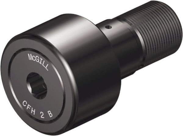 McGill - 7/8" Roller Diam x 1/2" Width, 7/16" Stud Diam x 3/8" Length, Sealed Heavy Stud Cam Follower with Hex - Steel, 3/8" Thread Length, 7/16-20 Thread, 1.41" OAL, 1,660 Lb Dynamic Cap, 4,130 Lb Static Cap - All Tool & Supply