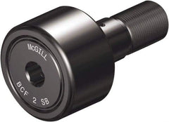 McGill - 1" Roller Diam x 5/8" Width, 7/16" Stud Diam x 1" Length, Sealed Self Lubricating Stud Cam Follower with Nonmetallic Bushing and Hex - Steel, 1/2" Thread Length, 7/16-20 Thread, 1.66" OAL - All Tool & Supply