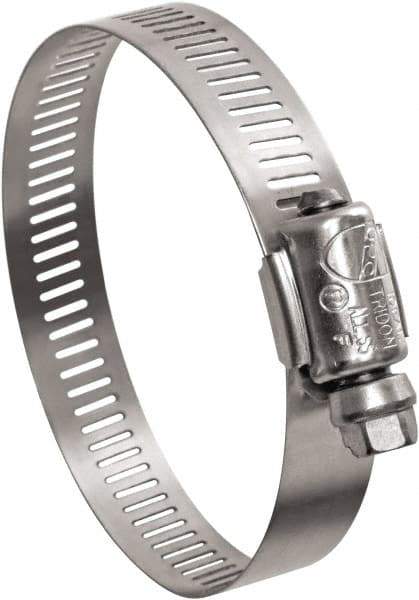 IDEAL TRIDON - SAE Size 24, 1 to 2" Diam, Stainless Steel Worm Drive Clamp - 1/2" Wide, Material Grade 201, Series Contractor - All Tool & Supply