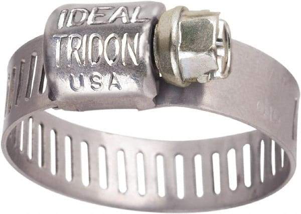 IDEAL TRIDON - SAE Size 6, 5/16 to 7/8" Diam, Stainless Steel Worm Drive Clamp - 5/16" Wide, Material Grade 301, Series Contractor - All Tool & Supply