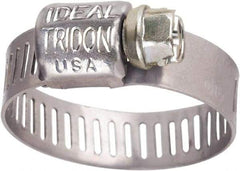 IDEAL TRIDON - SAE Size 4, 5/16 to 5/8" Diam, Stainless Steel Worm Drive Clamp - 5/16" Wide, Material Grade 301, Series Contractor - All Tool & Supply