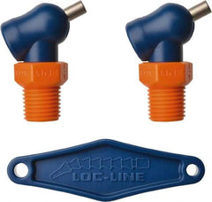 Loc-Line - 1/4" Hose Inside Diam x 5/32" Nozzle Diam, High-Pressure Coolant Hose Nozzle - NPT, for Use with Loc-Line Modular Hose System, 2 Pieces - All Tool & Supply