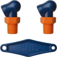 Loc-Line - 1/4" Hose Inside Diam, High-Pressure Coolant Hose Nozzle - NPT, for Use with Loc-Line Modular Hose System, 2 Pieces - All Tool & Supply