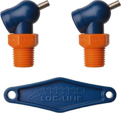 Loc-Line - 1/4" Hose Inside Diam x 1/16" Nozzle Diam, High-Pressure Coolant Hose Nozzle - NPT, for Use with Loc-Line Modular Hose System, 2 Pieces - All Tool & Supply