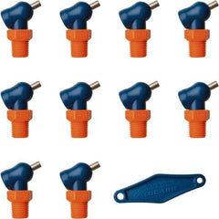 Loc-Line - 1/4" Hose Inside Diam x 5/32" Nozzle Diam, High-Pressure Coolant Hose Nozzle - NPT, for Use with Loc-Line Modular Hose System, 10 Pieces - All Tool & Supply