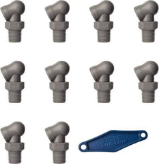 Loc-Line - 1/4" Hose Inside Diam, High-Pressure Coolant Hose Nozzle - NPT, for Use with Loc-Line Modular Hose System, 10 Pieces - All Tool & Supply