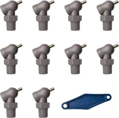 Loc-Line - 1/4" Hose Inside Diam, High-Pressure Coolant Hose Nozzle - NPT, for Use with Loc-Line Modular Hose System, 10 Pieces - All Tool & Supply