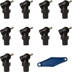 Loc-Line - 1/4" Hose Inside Diam, High-Pressure Coolant Hose Nozzle - NPT, for Use with Loc-Line Modular Hose System, 10 Pieces - All Tool & Supply