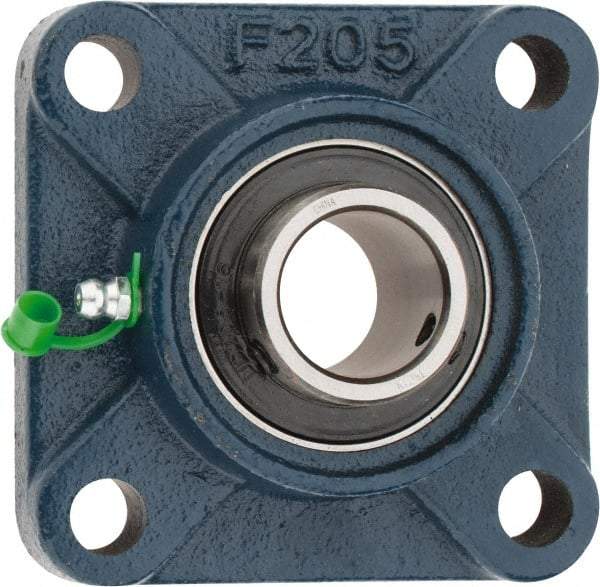 Tritan - 1" ID, 3.74" OAL x 1.41" OAH 4-Bolt Flange - 1,765 Lb Static Cap, 3,147 Lb Dyn Cap, 2.76" Btw Mnt Hole Ctrs, 0.63" Base-to-Ctr Ht, Cast Iron/Steel - All Tool & Supply