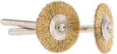 Dremel - 3/4" OD, 1/8" Shank Diam, Straight Filament Brass Wheel Brush - 1/16" Face Width, 3/4" Trim Length, 15,000 RPM - All Tool & Supply