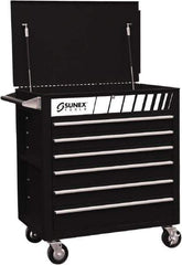 Sunex Tools - 600 Lb Capacity, 34-1/2" Wide x 20" Long x 39-1/2" High Service Cart - 6 Shelf, Steel, Heavy-Duty Casters - All Tool & Supply