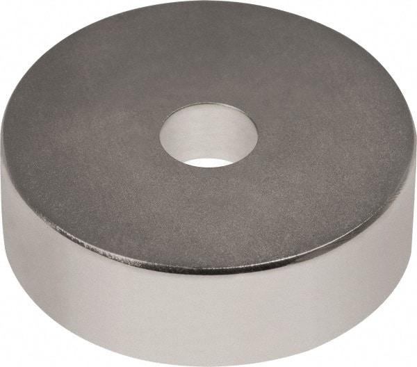 Mag-Mate - 3/4" Long x 3/4" Diam x 1/8" High, 1 Mounting Hole, 12 Poles, Ring Neodymium Rare Earth Holding Magnet - 8.2 Lb Average & 16.3 Lb Max Pull Force, 1/8 Mounting Hole, Through Hole Style, 180°F Max Operating Temp - All Tool & Supply