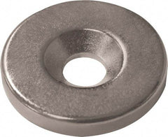 Mag-Mate - 3/4" Long x 3/4" Diam x 1/8" High, 1 Mounting Hole, 12 Poles, Ring Neodymium Rare Earth Holding Magnet - 8 Lb Average & 16 Lb Max Pull Force, M6 Mounting Hole, Countersunk Hole Style, 180°F Max Operating Temp - All Tool & Supply