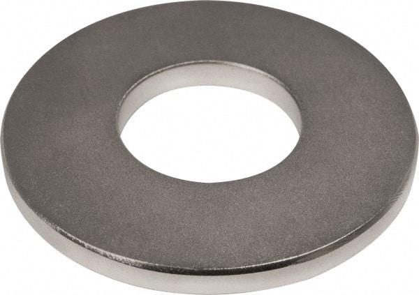 Mag-Mate - 2" Long x 2" Diam x 3/16" High, 1 Mounting Hole, 76 Poles, Ring Neodymium Rare Earth Holding Magnet - 60 Lb Average & 119 Lb Max Pull Force, 7/8 Mounting Hole, Through Hole Style, 180°F Max Operating Temp - All Tool & Supply