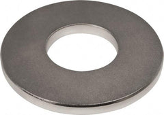 Mag-Mate - 2" Long x 2" Diam x 3/16" High, 1 Mounting Hole, 76 Poles, Ring Neodymium Rare Earth Holding Magnet - 60 Lb Average & 119 Lb Max Pull Force, 7/8 Mounting Hole, Through Hole Style, 180°F Max Operating Temp - All Tool & Supply