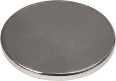 Mag-Mate - 1-1/2" Long x 1-1/2" Diam x 1/8" High, 45 Poles, Cylindrical Neodymium Rare Earth Holding Magnet - 39 Lb Average & 77 Lb Max Pull Force, 180°F Max Operating Temp - All Tool & Supply