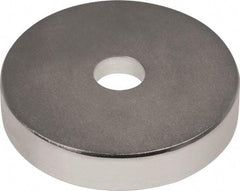 Mag-Mate - 1" Long x 1" Diam x 1/8" High, 1 Mounting Hole, 20 Poles, Ring Neodymium Rare Earth Holding Magnet - 16.6 Lb Average & 33.2 Lb Max Pull Force, 0.19 Mounting Hole, Through Hole Style, 180°F Max Operating Temp - All Tool & Supply