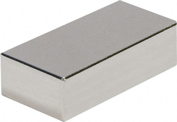 Mag-Mate - 1" Long x 1/2" Wide x 1/8" High, 11 Poles, Rectangular Neodymium Rare Earth Holding Magnet - 8.6 Lb Average & 17.1 Lb Max Pull Force, 180°F Max Operating Temp - All Tool & Supply