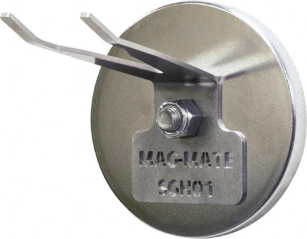 Mag-Mate - 190 Lb Max Pull Force, 1/2" Overall Height, 4-29/32" Diam, Ceramic Cup Magnet - Magnetic Spray Gun Holder Style, Chrome Plated - All Tool & Supply