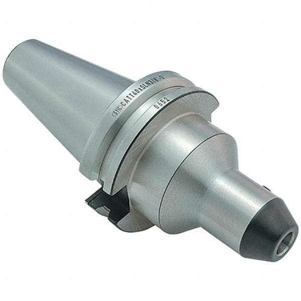 Techniks - CAT40 Dual Contact Taper 5/8 Hole End Mill Holder & Adapter - 1-1/2" Nose Diam, 5-3/4" Projection - Exact Industrial Supply