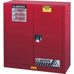 Justrite - 2 Door 1 Shelf 30 Gal Safety Cabinet for Flammable Substances - Exact Industrial Supply