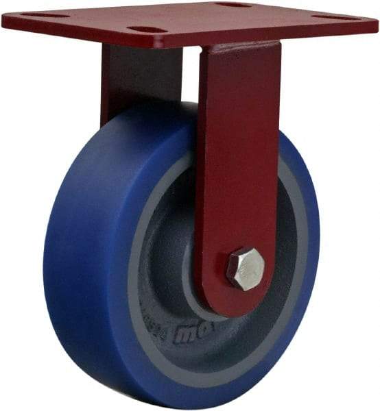 Hamilton - 6" Diam x 2" Wide x 7-1/2" OAH Top Plate Mount Rigid Caster - Polyurethane, 960 Lb Capacity, Sealed Precision Ball Bearing, 4 x 4-1/2" Plate - All Tool & Supply