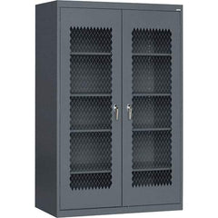 Sandusky Lee - 5 Shelf Visible Storage Cabinet - Steel, 36" Wide x 24" Deep x 72" High, Charcoal - All Tool & Supply