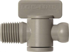 Loc-Line - 10 Piece, 1/4" ID Coolant Hose Male NPT Valve - Male to Female Connection, Acetal Copolymer Body, NPT, Use with Loc-Line Modular Hose Systems - All Tool & Supply