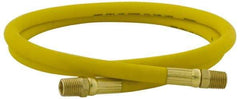 PRO-SOURCE - 1/2" ID x 3/4" OD 100' Long Multipurpose Air Hose - MNPT x MNPT Ends, 300 Working psi, 23 to 150°F, 1/2" Fitting, Yellow - All Tool & Supply