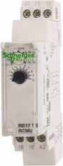 Schneider Electric - 100 hr Delay, Multiple Range SPDT Time Delay Relay - 8 Contact Amp, 24 VDC & 24 to 240 VAC, Selector Switch - All Tool & Supply