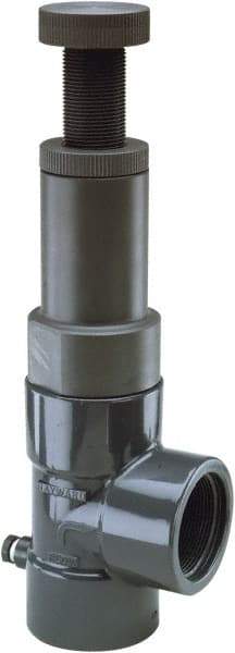 Hayward - 3/4" Pipe, Threaded Ends, PVC Pressure Regulating Valve - FPM Seal, 5 to 75 psi - All Tool & Supply