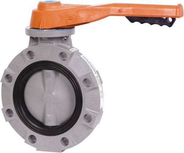 Hayward - 3" Pipe, Wafer Butterfly Valve - Lever Handle, ASTM D1784 Cell Class 23447 CPVC Body, FPM Seat, 150 WOG, CPVC Disc, Stainless Steel Stem - All Tool & Supply