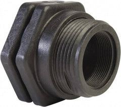 Hayward - 1-1/2" Polypropylene Plastic Pipe Bulkhead Tank Adapter - Schedule 80, Thread x Thread End Connections - All Tool & Supply